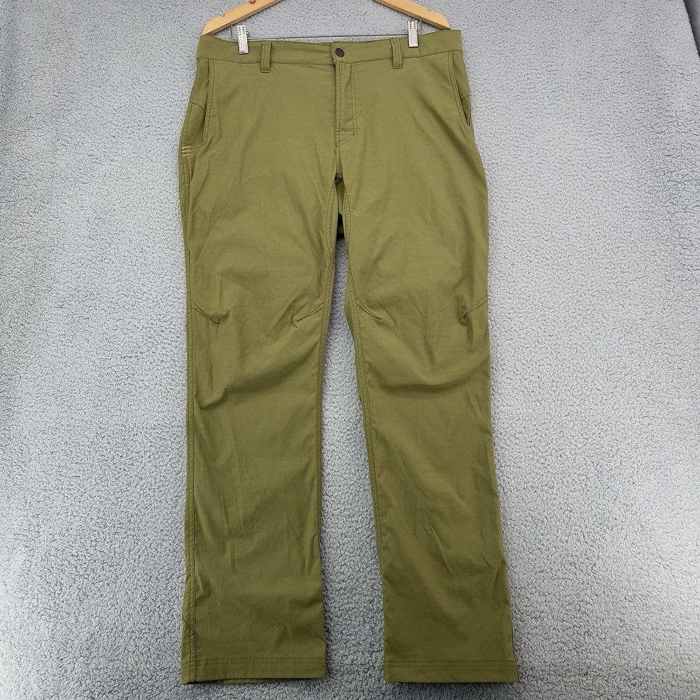 Stio Men's 36R Outdoor Hiking Pants Olive Green Nylon Spandex Stretch